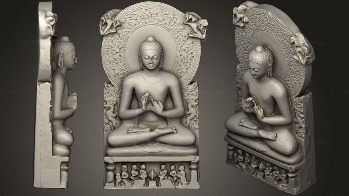 Скульптуры индийские (Будда 18, STKI_0099) 3D модель для ЧПУ станка